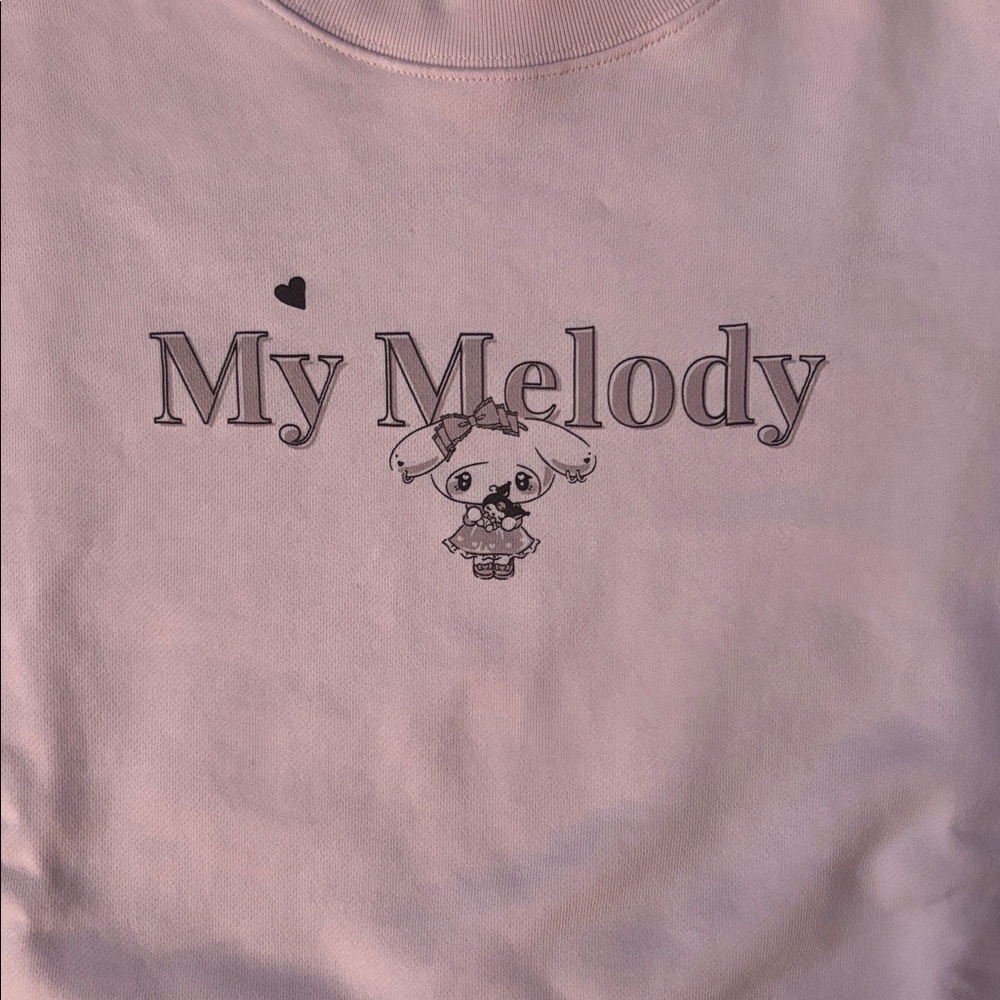 Like new oversized Uniqlo My Melody light pink sweatshirt